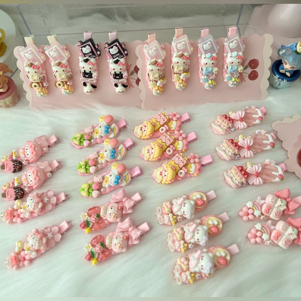 Cute Handmade Hair Clips, Kawaii hair accessories